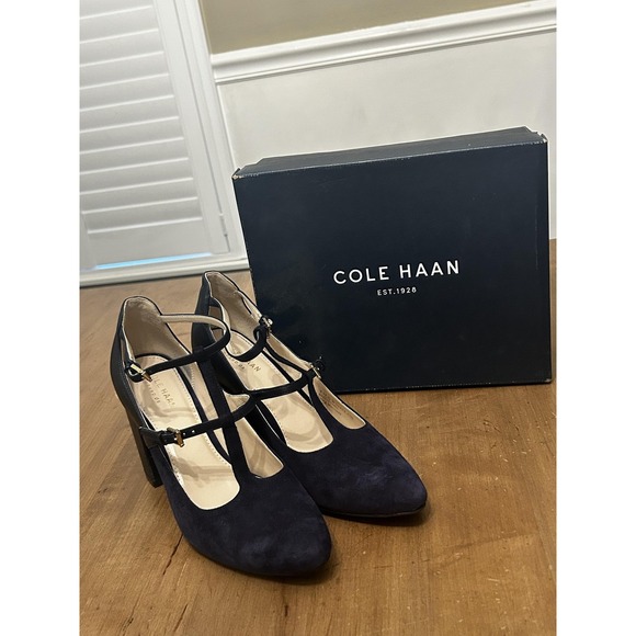 Cole Haan Shoes Womens Size 6.5 Rheba Pump 85mm Mary Jane Block Heel W08828 - Picture 1 of 11